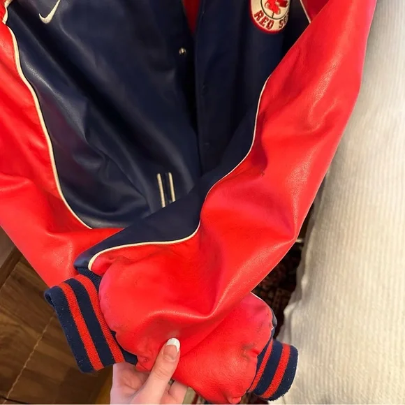 Vintage Nike Red Sox varsity coat sz XL - Picture 4 of 10